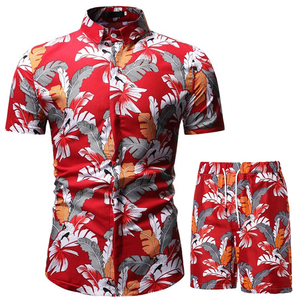 New Design 2026 Summer Men's Short <b>Sets</b> 2 Piece Short Sleeve Beach Wear Hawaii Men Two Piece Short <b>Sets</b> Shirt And Shorts <b>Set</b> - Product Image 6