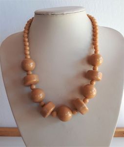 Red White <b>Blue</b> <b>Beaded</b> Resin Ball Necklace Casual Unisex Gift Jewelry Fashionable Wedding Party Link Chain - Product Image 3