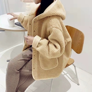 Manteau long en laine gris pour femme, col montant, élégant, chaud et uni pour l'hiver - Product Image 5