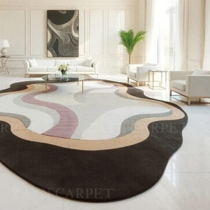 Alfombra Decorativa de Lujo, Hecha a Mano, de Lana, Diseño Abstracto, Alfombra Natural para Interiores, Decoración del Hogar, Mejor Precio, Alfombra Moderna con Patrón Abstracto - Product Image 2
