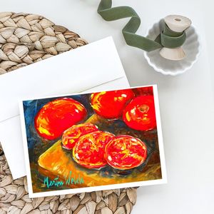 Vegetables Whimsical A7 Size 5x7 Blank <b>Note</b> <b>Cards</b> Pack 8 Tomatoes Slice It up <b>Greeting</b> <b>Cards</b> with Envelopes Blank <b>Cards</b> - Product Image 2
