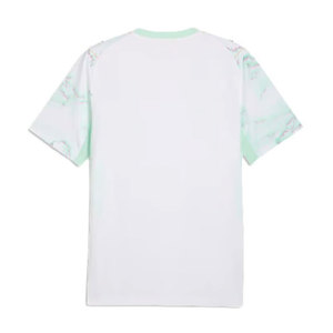 เสื้อยืดแขนสั้นสีขาวแบบยูนิเซ็กซ์ พิมพ์ลายไล่เฉดสีมิ้นท์ คอกลม ระบายอากาศได้ดี ผลิตจากโพลีเอสเตอร์ เหมาะสำหรับฤดูร้อน ทรงปกติ - Product Image 2
