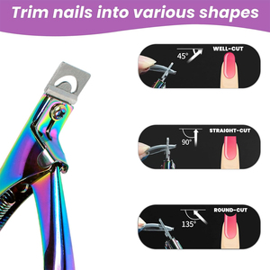Coupe-ongles de haute qualité avec petits aimants de mesure en titane multicolores, 10 mini-aimants de dimensionnement, coupe-ongles en acrylique - Product Image 5