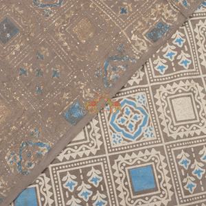 Tissu en coton bio léger imprimé à la main Kashish indien pour la décoration intérieure, l'artisanat, les housses de voiture et les chemises pour garçons - Product Image 5