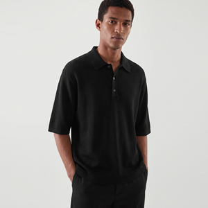 Polo classique homme à manches courtes 2026 – Polo décontracté homme oversize à col boutonné et épaules tombantes - Product Image 1