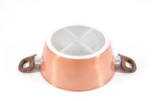 Cacerola de aluminio de alta resistencia con revestimiento antiadherente de cerámica y tapa de vidrio, fabricada con elegancia por KHOOSI OVERSEAS - Product Image 2