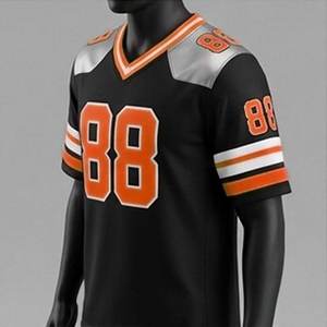 Camiseta de Fútbol Americano Personalizada, Elegante, Estampada y Transpirable, de Manga Corta, para Equipos Unisex, con Colores y Nombres de Equipos Personalizados - Product Image 2