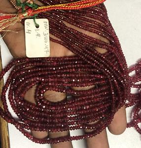 Perles de pierres précieuses en spinelle rouge naturelle facettées rondelles 2mm 4mm, fils de perles semi-précieuses certifiées IGI pour collier 2026 - Product Image 3