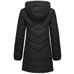 Veste d'hiver matelassée pour femme, parka longue et épaisse, avec capuche, veste d'hiver rembourrée pour femme - Product Image 2