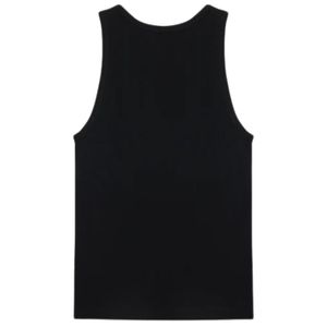 Camiseta sin mangas acanalada de algodón para hombre, color negro liso, estilo casual ajustado, ideal para verano, venta al por mayor OEM - Product Image 2