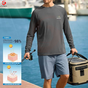 Men's Full Sleeve Athletic Rash Guard <b>Compression</b> <b>Shirt</b> Spandex/Polyester Breathable Four-Way Stretch UV Protection Eco-Friendly - Product Image 5