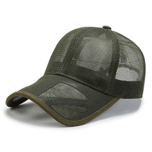 Casquette de baseball sportive d'été pour hommes et femmes, à visière ajourée, en maille respirante, en tissu courant, réglable, pour sports de plein air et protection solaire - Product Image 1