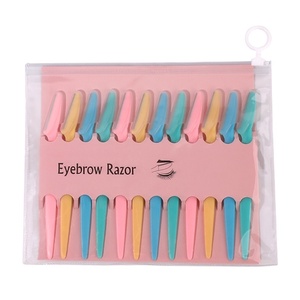 Lot de 12 rasoirs à sourcils et outils de dermaplaning pour le visage, pour femmes et hommes, avec étui de protection – Nouveauté ! - Product Image 1