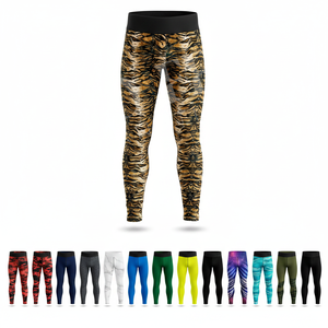 Fitness Apparels Customized Printed Compression Leggings for Gym Workout Running Training Activewear Pants Tights Whole Sale - Product Image 1
