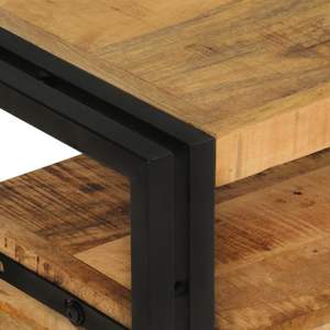 Meuble TV en bois de manguier marron et noir, support élégant pour votre téléviseur - Product Image 5