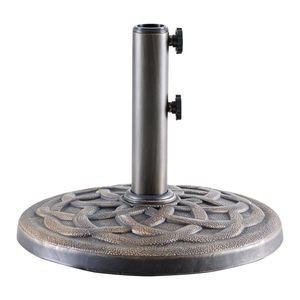 Base Rotonda Durevole da 30 Libbre per Ombrelloni da Esterno con Base in Resina e Struttura in Ferro per Ombrelloni da Giardino e Supporti per Ombrelloni da Mercato - Product Image 1