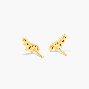 Boucles d'oreilles Ivy Diamond Climber en or jaune - Product Image 3
