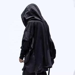 Sudadera con Capucha Estilo Techwear Urbano para Hombre, Diseño Cyberpunk, Estilo Ninja Negro, Talla Grande, Ropa Urbana Gótica - Product Image 2