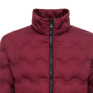 Quilted Synthetic Zipper-front Men's Jacket High Quality Breathable Men's Puffer Jacket Oversized Winter <b>Coat</b> with Canvas Fabric - Product Image 4