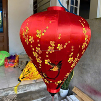 Lanterne en bambou de soie peinte à la main, parfaite pour la fête, le mariage et le festival du Vietnam, livraison rapide au meilleur prix