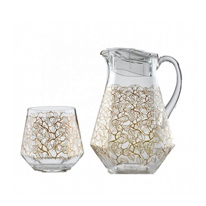 2000ml BPA Free <b>Plastic</b> Acrylic <b>Drinkware</b> Set Tumbler & Water Jug - Product Image 1