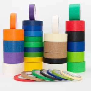 Masking Tape High Quality Various Colors Fast Production Large-Volume Manufacturing Car Home Painting Rice <b>Paper</b> Rubber - Product Image 2
