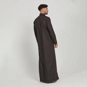 Fashionable Islamic <b>Men</b> Thobes Jubba 100% High Quality Dark Long Suit <b>Thobe</b> <b>Men's</b> Clothing Ramadan Djellaba Eid - Product Image 2
