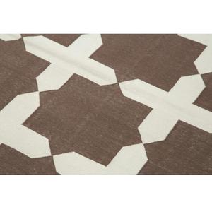 Tapis Kilim Dhurries fait à la main en coton personnalisé moderne à tissage plat pour le sol du salon ou de la chambre à coucher - Product Image 6