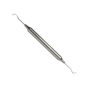 Explorer dentaire double extrémité en acier inoxydable argenté, instrument manuel de classe I - Product Image 3