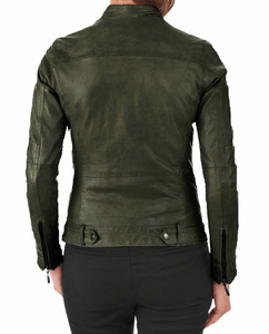Vente en gros de vestes en cuir de motard pour femmes, les meilleures vestes en cuir de moto haut de gamme de 2026 en promotion - Product Image 4