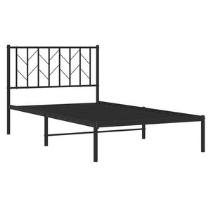 Cadre de lit simple en acier noir thermolaqué – Catégorie de produits : Lits métalliques - Product Image 4