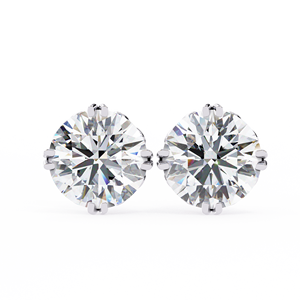 Unique <b>Tops</b> Round Cut E VS 1ct Each Lab Grown Diamond 14K Gold IGI Certified <b>Earring</b> <b>Tops</b> for Gift Party & Anniversary - Product Image 5