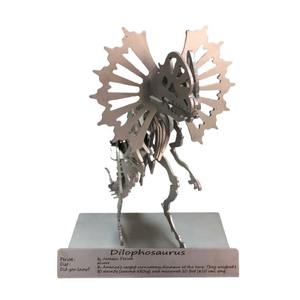 Modèle 3D Terex en acier inoxydable 304, Dilophosaurus découpé au laser, pour la décoration intérieure et l'apprentissage des adultes, fabriqué au Vietnam, A40CM - Product Image 2