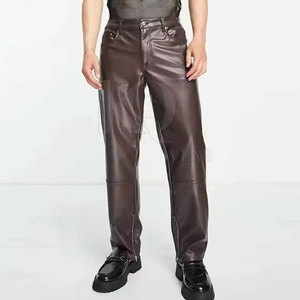 Stylish Casual Men <b>Leather</b> Pants Breathable Eco-Friendly Quick Dry Lightweight Durable Comfortable Fit for Outdoor Activities - Product Image 3