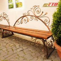 Ensemble de table et chaises en fer forgé de luxe, décoratif, pour jardin, patio, resort et villa, espaces extérieurs