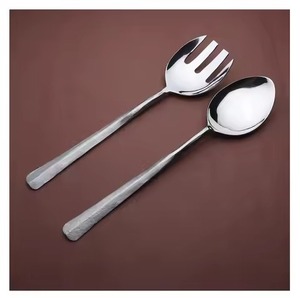 Juego de Servidores de Ensalada de Metal de Calidad Duradera, Cuchara y Tenedor para Servir Ensalada de Acero Inoxidable, para Uso en la Cocina y la Mesa del Comedor - Product Image 3