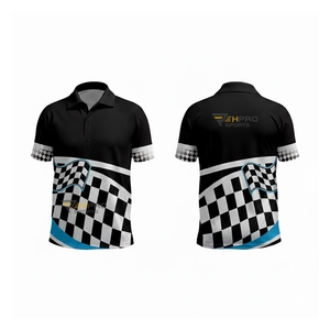 Chemises de course en polyester de haute qualité, chemises de course F1, chemises de team pit, vêtements de sport automobile à manches courtes, séchage rapide, respirantes, unisexes - Product Image 5