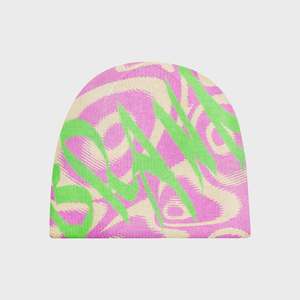Gorro Unisex de Jacquard con Patrón de Letras, 56-58 cm, Estilo Urbano, Gorro de Invierno, Tejido Acrílico, Gorra Informal - Product Image 6