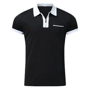 Business New Style Short-Sleeved Men's <b>T</b> <b>Shirt</b> With <b>Collar</b> Casual Pure Color Fashionable Embroidery <b>T</b>-<b>Shirt</b> - Product Image 4