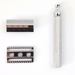 Double <b>Edge</b> Matte <b>Black</b> Safety Razor Single Blade Razors for Men with 10/20pcs Stainless Steel Double <b>Edge</b> Blades - Product Image 3