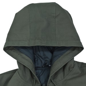 Chaqueta Bomber con Capucha para Hombre, de Lona, Resistente al Viento, Informal, con Relleno Grueso de Poliéster, para Otoño, con Bolsillos y Cierre de Cremallera - Product Image 5
