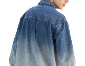Camisas de Mezclilla para Hombre LUXE ATTIRE INDUSTRY, Casuales, de Algodón, Lavado Ácido, a Cuadros, Ecológicas, Cómodas, de Corte Relajado, Moda Moderna - Product Image 1