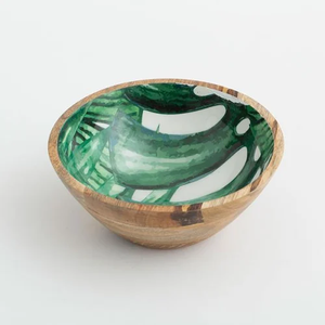 Bol en bois émaillé imprimé pour les occasions festives, idéal pour offrir en cadeau, bol décoratif émaillé imprimé pour restaurants et hôtels - Product Image 1