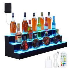 2025 vente en gros personnalisé nouveauté acrylique vin présentoir armoires à liqueur bouteille acrylique éclairé par LED pour Bar Pub étagères - Product Image 5