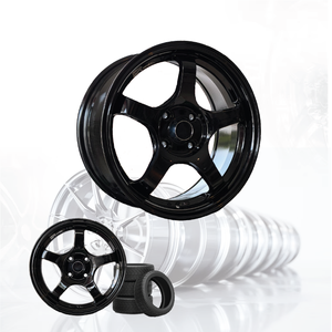 3R Aluminium Alloy Passenger Car <b>Wheel</b> GLOSSY BLACK JDM 16 Inch 4 Hole 100 04115-V3 - Product Image 5