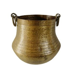 Pot de fleurs en métal texturé martelé pour une présentation florale décorative haut de gamme pour la maison, le jardin et le balcon - Product Image 2