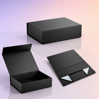 Boîte cadeau pliable magnétique en carton rigide avec laminage mat pour cigares, etc.