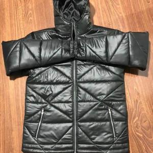 Blouson matelassé léger à capuche pour homme, isolant thermique, chaud, pour l'hiver et les activités de plein air, coupe ample et oversize - Product Image 1