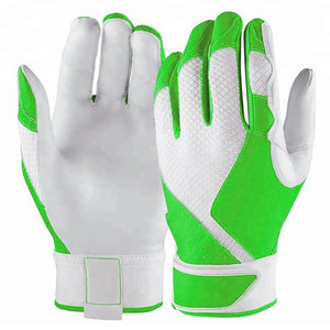 Customizable Color And Design Unisex Batting Gloves Groove Pattern <b>Easy</b> to Pull <b>Off</b> And On Velcro Strap Baseball Batting Gloves - Product Image 2