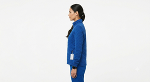Ensembles de blouses médicales pour femmes, uniformes d'hôpital, col en V, manches courtes, tricotés en Spandex/Polyester, avec pantalon, options multicolores, personnalisation sur mesure - Product Image 3